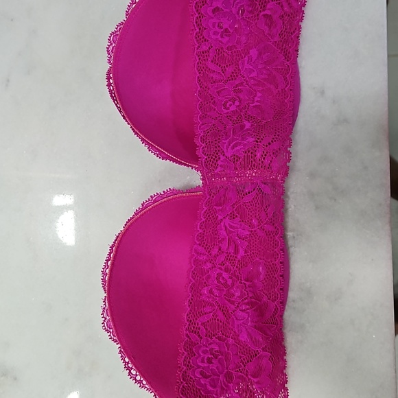 Victoria secret pink bejeweled magnetic closure strapless bra - Picture 2 of 4